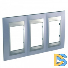 Рамка 3-ая (тройная), Берилл/Алюминий (металл), серия UNICA TOP/CLASS, Schneider Electric