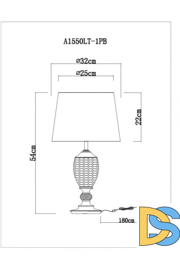 Настольная лампа ARTE Lamp A1550LT-1PB