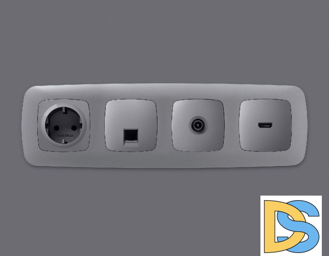 Лицевая панель для TV розетки Ambrella Volt Omega OP5130