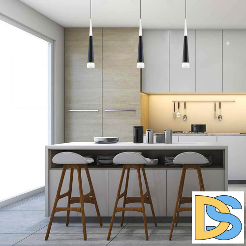 Подвесной светодиодный светильник Elektrostandard DLR038 7+1W 4200K черный матовый 4690389138560