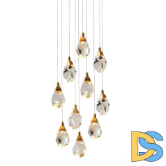 Подвесной светильник Delight Collection Crystal rock II 9701P/10R brass