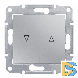 Выключатель для жалюзи (рольставней) кнопочный, Алюминий, серия Sedna, Schneider Electric