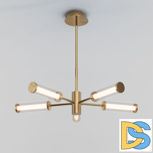 Люстра на штанге Eurosvet Stark 50386/5 LED латунь a067956