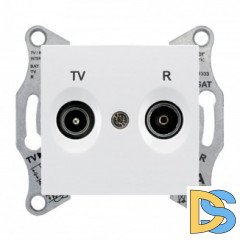 Розетка телевизионная оконечная ТV-FМ, Белый, серия Sedna, Schneider Electric