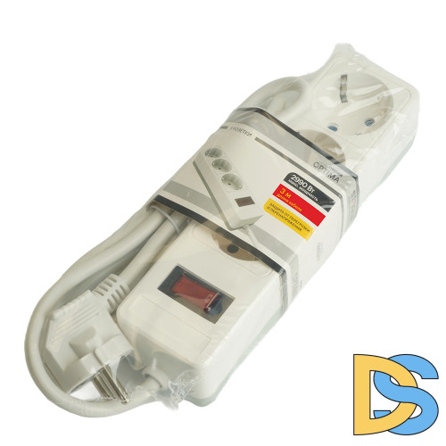 Сетевой фильтр 3-местный с/з Stekker Optima HM20-31-03 50087