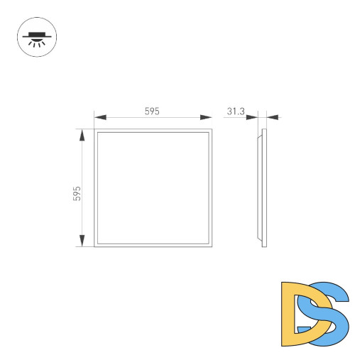 Панель светодиодная Arlight DL-TITAN-S600x600-40W Day4000 038426(1)