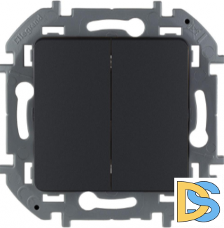 Выключатель Legrand Inspiria 2-кл антрацит , 673623