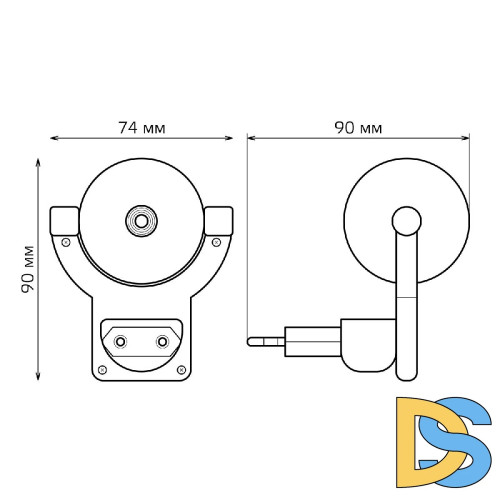 Настенный светильник Gauss с фиксированной проекцией DIY0033