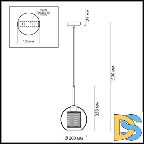 Подвесной светильник Odeon Light Clocky 4939/1