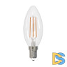 Лампа светодиодная филаментная диммируемая (UL-00005186) Uniel E14 9W 4000K прозрачная LED-C35-9W/4000K/E14/CL/DIM GLA01TR