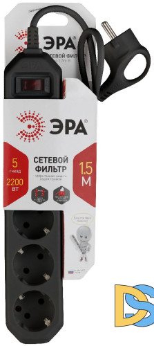 Сетевой фильтр Эра USF-5es-1.5m-B Б0019032