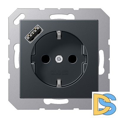 Розетка 2K+З USB Typ A Jung A1520-18AANM