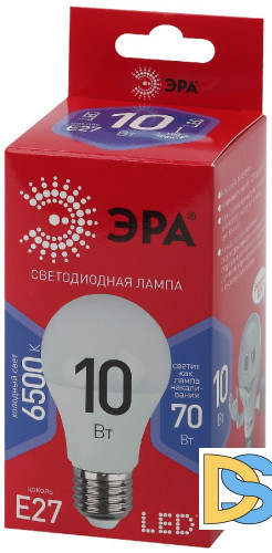 Лампа светодиодная Эра E27 10W 6500K LED A60-10W-865-E27 R Б0045324