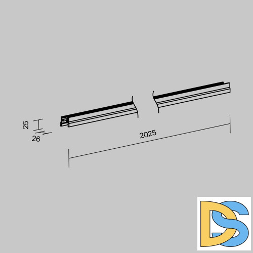 Профиль для уличной трековой системы Maytoni Elasity O-TR001-P-B2M
