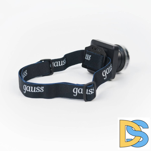 Налобный светодиодный фонарь Gauss аккумуляторный 60х70 100 лм GF401