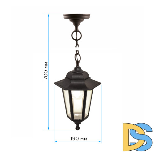 Уличный подвесной светильник Apeyron Адель 11-98ЧЕР