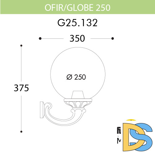 Уличный настенный светильник Fumagalli Globe 250 G25.132.000.WXF1R