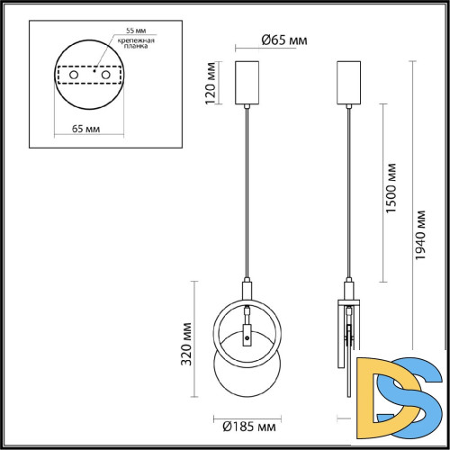 Подвесной светильник Odeon Light Mercury Hightech 5422/17L