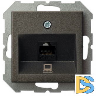 Розетка компьютерная Epsilon 1-ая антрацит