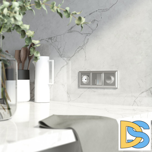 Рамка на 3 поста Werkel Fiore (серебряный) W0032206