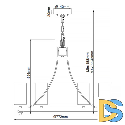 Подвесная люстра Feiss Angelo QN-ANGELO6