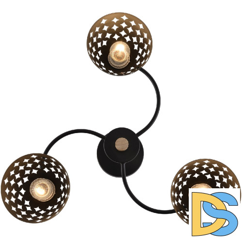 Люстра на штанге Reluce 01515-0.3-03 BK+WOOD