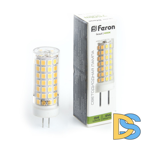 Лампа светодиодная Feron G4 9W 4000K капсульная LB-434 38144