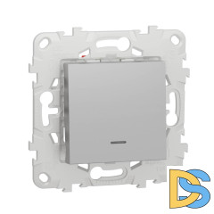 Переключатель одноклавишный перекрестный с подсветкой Schneider Electric Unica New NU520530N