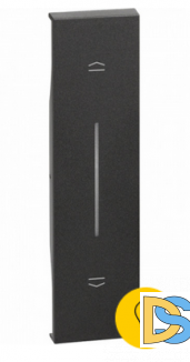 Лицевая панель для выключателей рольставень (горизонтальное размещение) 1 модуль.Черный. Btichino Living Now