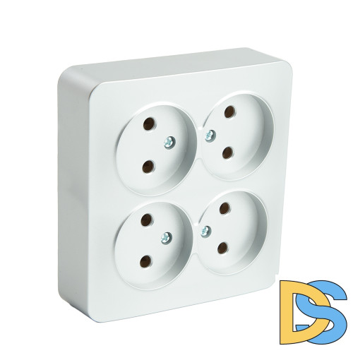 Розетка 4-местная б/з Stekker София 49333 MST10-14S-03