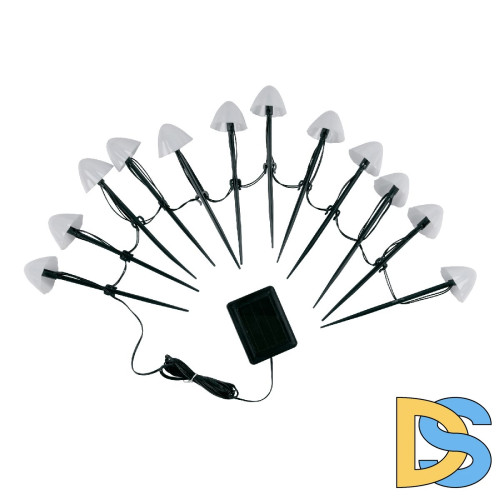 Садовый светильник на солнечной батарее Uniel USL-S-830/PM020 MULTICOLOR MUSHROOMS SET12 UL-00011676