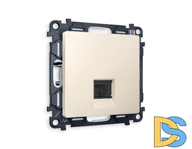 Комплект механизма телефонной розетки RJ-11(4P4C) со шторкой Ambrella Volt Alfa MA332030