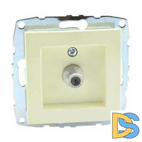 Розетка TV концевая с экраном Mono Electric Despina-Larissa крем 500-001705-138