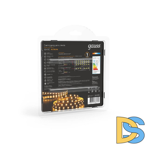 Светодиодная лента Gauss 4,8W/m 60LED/m 2835SMD теплый белый 5M 312000105