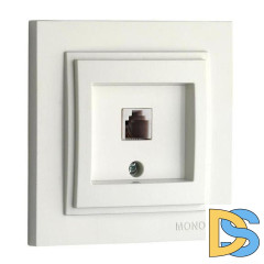 Розетка телефонная Rj45 Cat3 Mono Electric Despina слоновая кость 102-010005-124