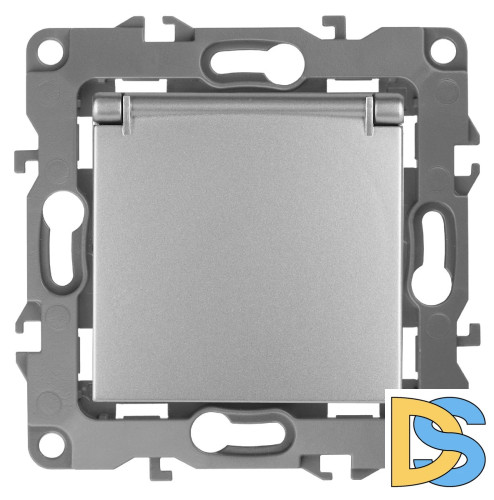 Розетка 2P+E Schuko со шторками с крышкой Эра 12-2103-03 Б0014695