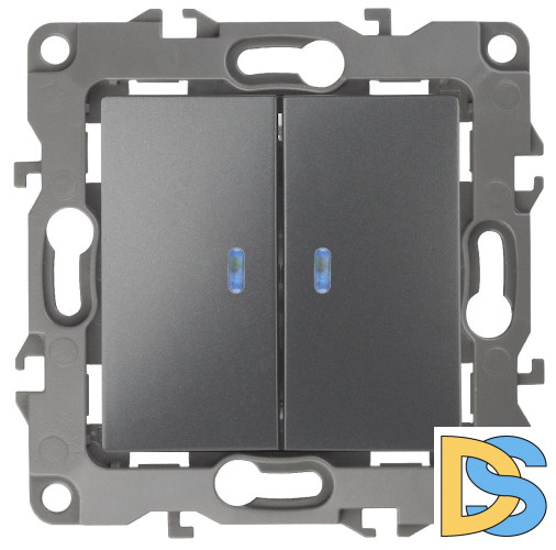 Выключатель двойной с подсветкой Эра 12-1105-12 Б0019291