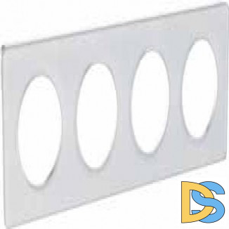 Рамка 4-ая (четверная), Прозрачный белый, серия Odace, Schneider Electric