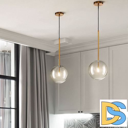 Подвесной светильник Delight Collection Ball Sola 9217P/D180 gold
