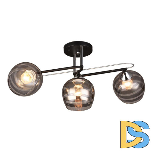 Люстра на штанге IMEX MD.1042-3-S BK+CH