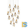 Подвесной светильник Delight Collection Crystal rock II 9701P/15R brass