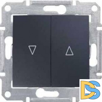 Выключатель для жалюзи (рольставней) кнопочный, Графит, серия Sedna, Schneider Electric