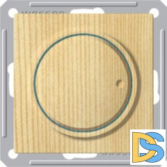 Диммер поворотно-нажимной, 600Вт для л/н и эл.трансф., Сосна (пластик), серия Wessen 59, Schneider Electric