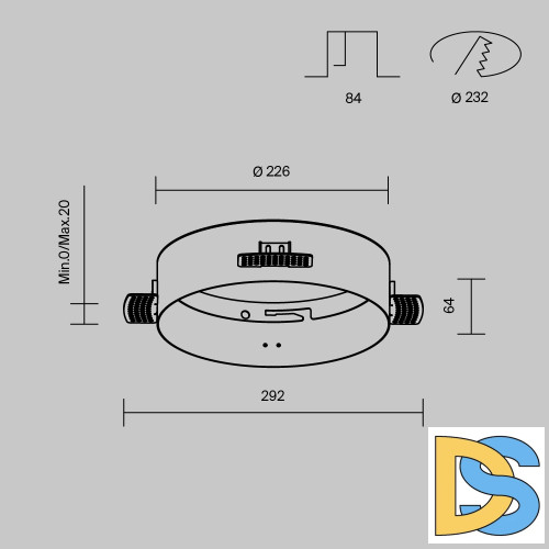 Аксессуар для встраиваемого светильника Maytoni Downlight DLA032-TRS24-W