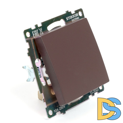 Переключатель 1-клавишный Stekker Катрин GLS10-7105-04 49018