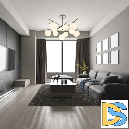 Люстра на штанге Escada Sphere 642/10P Silver