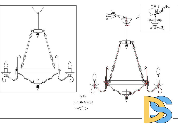 Подвесная люстра F-Promo Boulogne 2159-6P