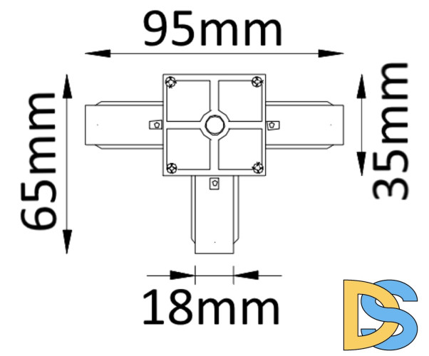 Соединитель T-образный (однофазный) Crystal Lux CLT 0.211 CLT 0.211 03 WH