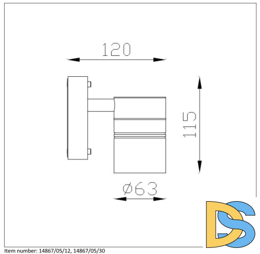 Уличный настенный светодиодный светильник Lucide Arne-Led 14867/05/12