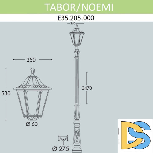Садовый светильник Fumagalli E35.205.000.WXH27